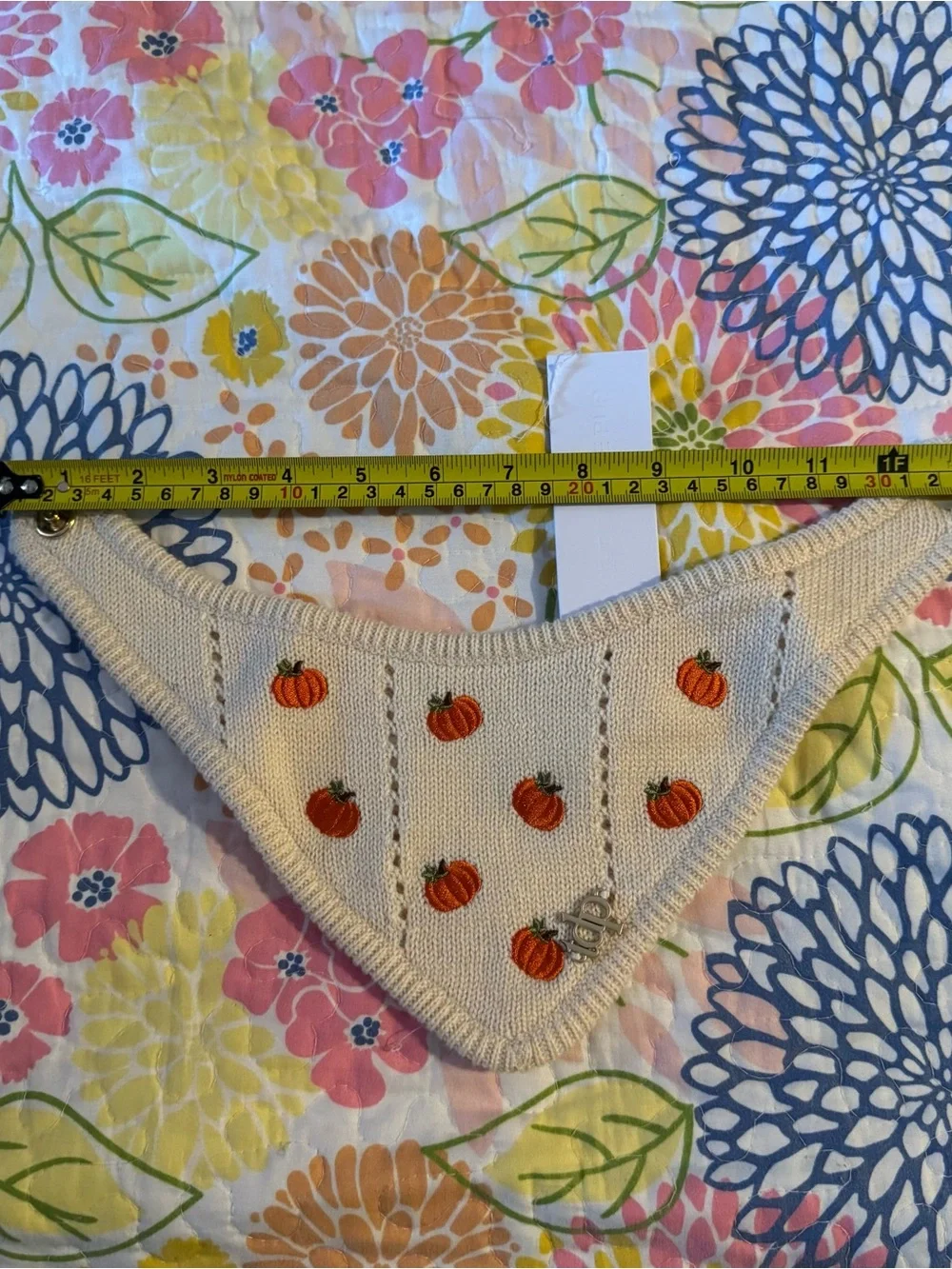 NWT xs the deluxe pup snap on pumpkin bandana
